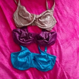 3 used non padded 38DD bras